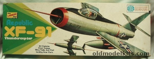 Lindberg 1/48 Republic XF-91 Thunderceptor (F-91), 5308 plastic model kit